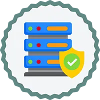 Secure data icon badge